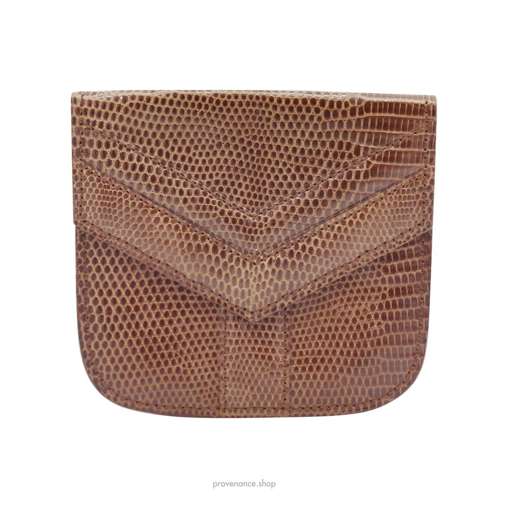 🔴 Yves Saint Laurent Lizard Coin Wallet - Brown - Picture 1 of 6